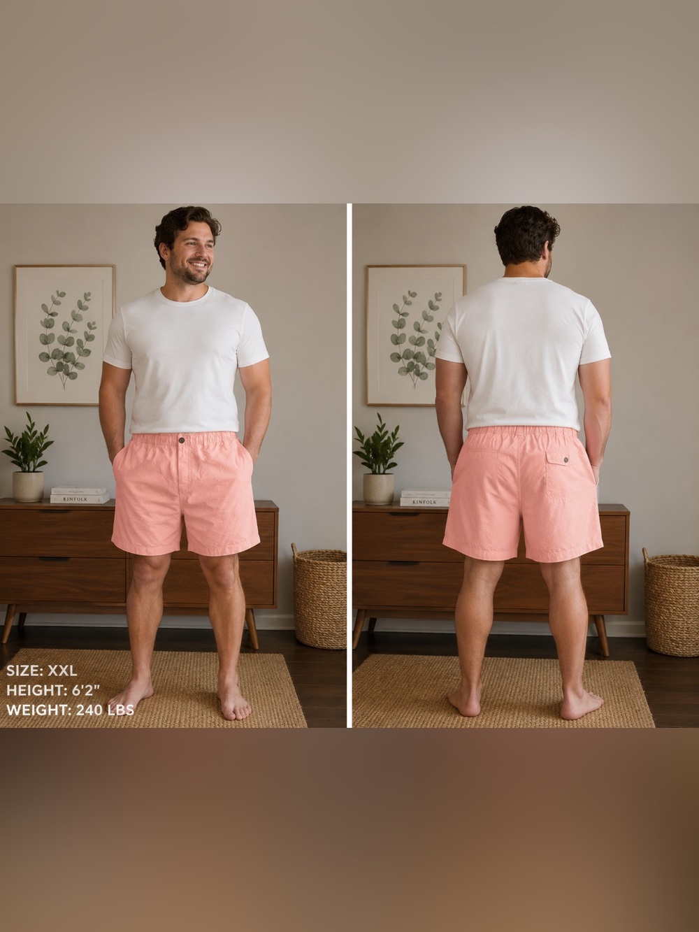 Chubbies Men’s XXL Elastic Waist Casual Shorts Beach Vacation Summer